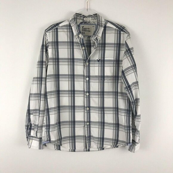 American Eagle Outfitters Shirt Men M Button Front - Picture 1 of 4